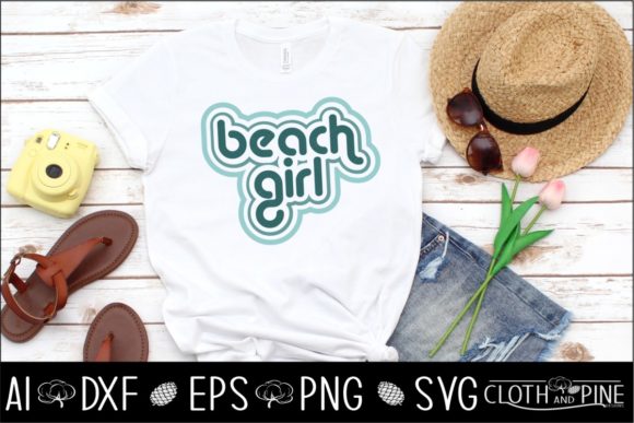 Retro Beach Girl